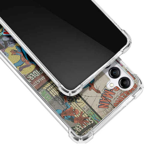 Marvel Classic Comics Amazing Spider-Man Collage Galaxy A14 5G Clear Case