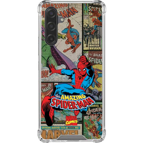 Marvel Classic Comics Amazing Spider-Man Collage Galaxy A17 Clear Case