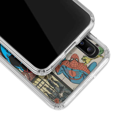 Marvel Classic Comics Amazing Spider-Man Collage Galaxy A20 Clear Case