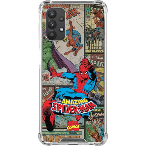 Marvel Classic Comics Amazing Spider-Man Collage Galaxy A32 5G Clear Case