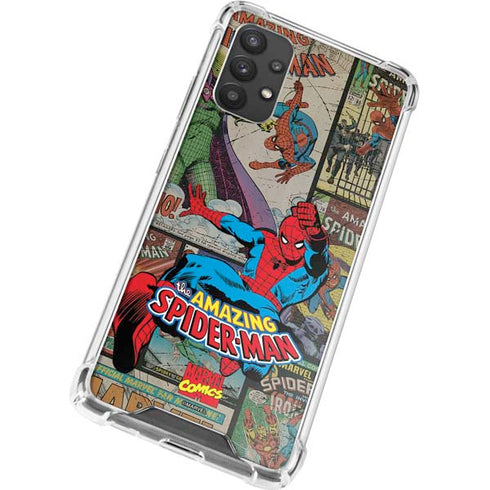 Marvel Classic Comics Amazing Spider-Man Collage Galaxy A32 5G Clear Case