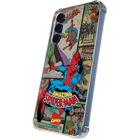 Marvel Classic Comics Amazing Spider-Man Collage Galaxy A35 5G Clear Case