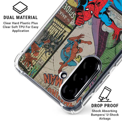 Marvel Classic Comics Amazing Spider-Man Collage Galaxy A36 5G Clear Case