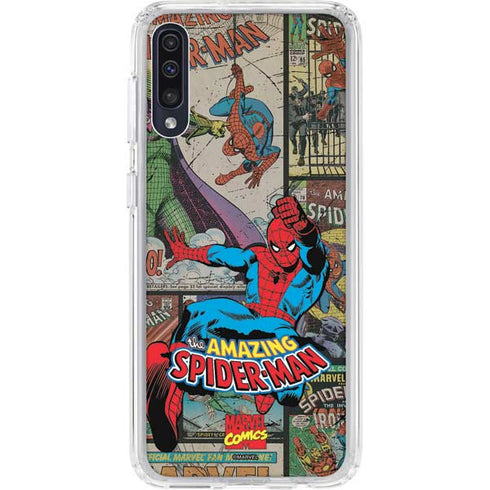 Marvel Classic Comics Amazing Spider-Man Collage Galaxy A50 Clear Case