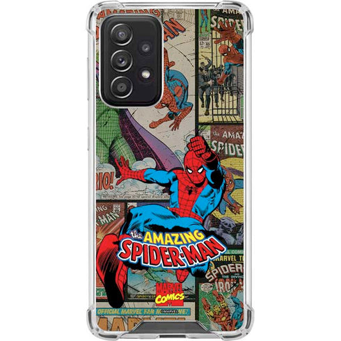 Marvel Classic Comics Amazing Spider-Man Collage Galaxy A52 5G Clear Case