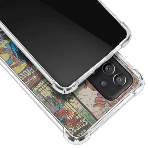 Marvel Classic Comics Amazing Spider-Man Collage Galaxy A72 5G Clear Case