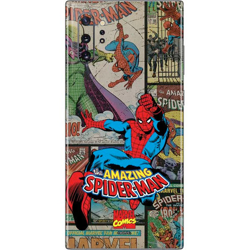 Marvel Classic Comics Amazing Spider-Man Collage Galaxy Note 10 Plus Skin