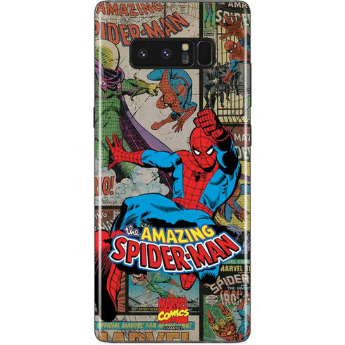 Marvel Classic Comics Amazing Spider-Man Collage Galaxy Note 8 Skin