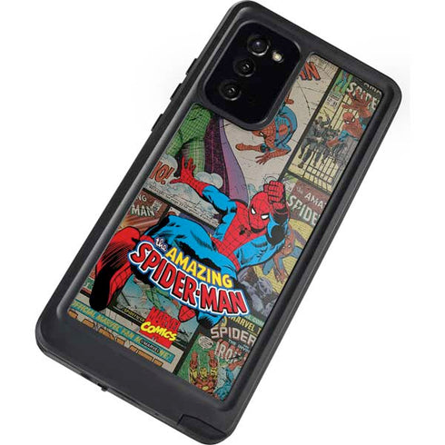 Marvel Classic Comics Amazing Spider-Man Collage Galaxy Note20 5G Waterproof Case