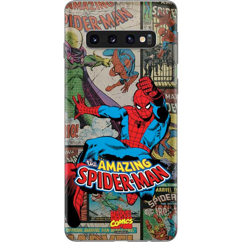 Marvel Classic Comics Amazing Spider-Man Collage Galaxy S10 Skin