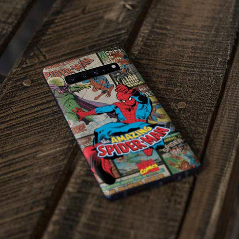 Marvel Classic Comics Amazing Spider-Man Collage Galaxy S10 Skin