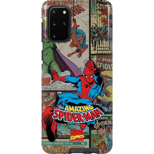 Marvel Classic Comics Amazing Spider-Man Collage Galaxy S20 Plus Pro Case