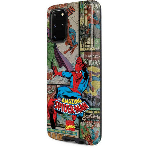 Marvel Classic Comics Amazing Spider-Man Collage Galaxy S20 Plus Pro Case