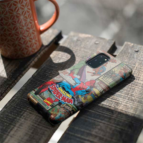 Marvel Classic Comics Amazing Spider-Man Collage Galaxy S20 Plus Pro Case
