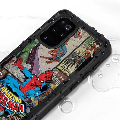 Marvel Classic Comics Amazing Spider-Man Collage Galaxy S20 Plus Waterproof Case
