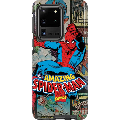 Marvel Classic Comics Amazing Spider-Man Collage Galaxy S20 Ultra 5G Pro Case