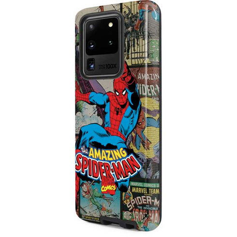 Marvel Classic Comics Amazing Spider-Man Collage Galaxy S20 Ultra 5G Pro Case