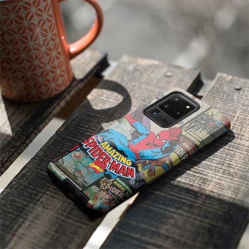 Marvel Classic Comics Amazing Spider-Man Collage Galaxy S20 Ultra 5G Pro Case