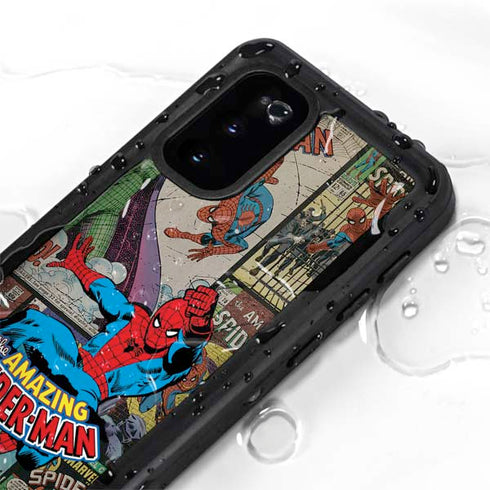 Marvel Classic Comics Amazing Spider-Man Collage Galaxy S20 Waterproof Case