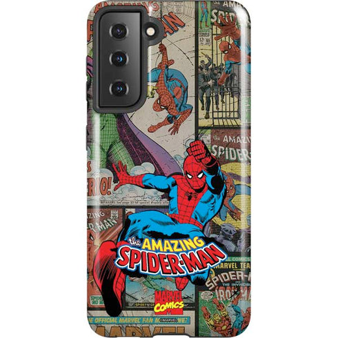 Marvel Classic Comics Amazing Spider-Man Collage Galaxy S21 5G Pro Case