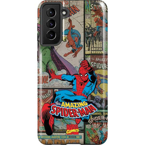 Marvel Classic Comics Amazing Spider-Man Collage Galaxy S21 Plus 5G Pro Case