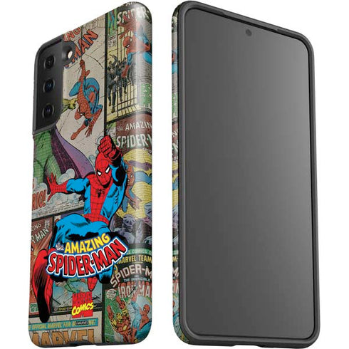 Marvel Classic Comics Amazing Spider-Man Collage Galaxy S21 Plus 5G Pro Case