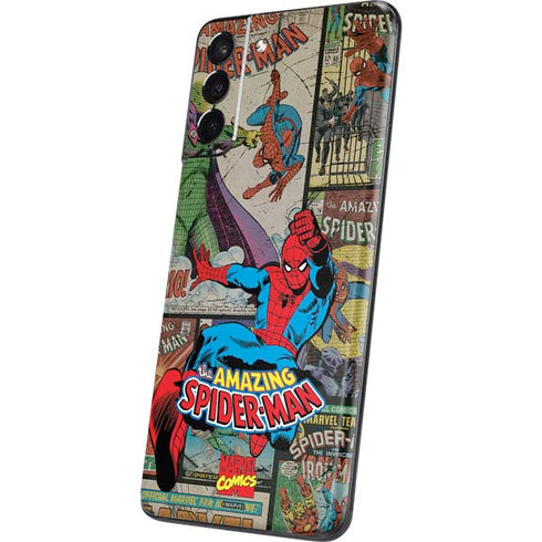 Marvel Classic Comics Amazing Spider-Man Collage Galaxy S21 Plus 5G Skin