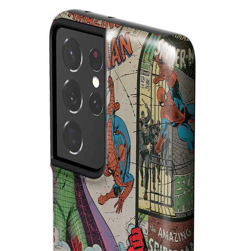 Marvel Classic Comics Amazing Spider-Man Collage Galaxy S21 Ultra 5G Pro Case