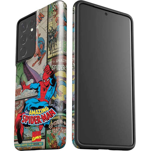 Marvel Classic Comics Amazing Spider-Man Collage Galaxy S21 Ultra 5G Pro Case