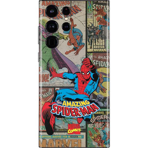Marvel Classic Comics Amazing Spider-Man Collage Galaxy S22 Ultra Skin