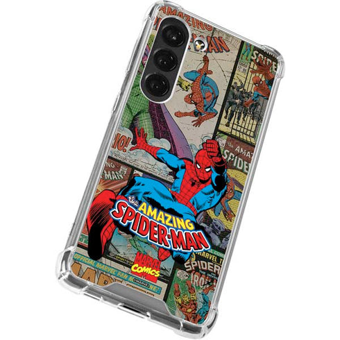 Marvel Classic Comics Amazing Spider-Man Collage Galaxy S23 Clear Case