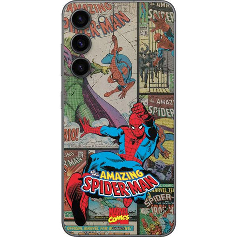 Marvel Classic Comics Amazing Spider-Man Collage Galaxy S23 Plus Skin