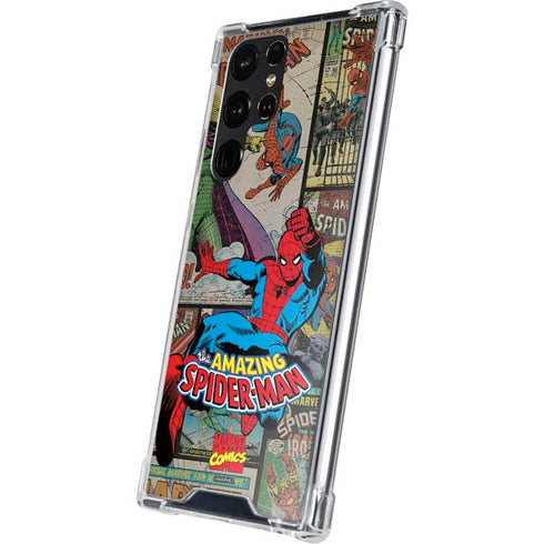 Marvel Classic Comics Amazing Spider-Man Collage Galaxy S23 Ultra Clear Case