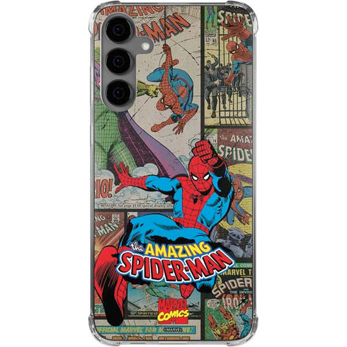 Marvel Classic Comics Amazing Spider-Man Collage Galaxy S24 Plus Clear Case