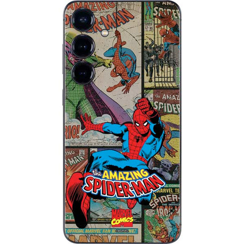 Marvel Classic Comics Amazing Spider-Man Collage Galaxy S24 Plus Skin