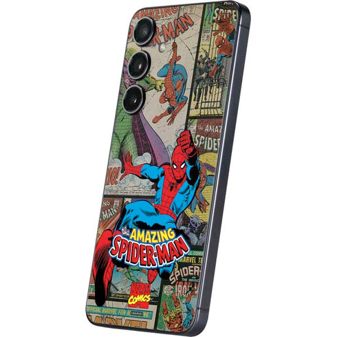 Marvel Classic Comics Amazing Spider-Man Collage Galaxy S24 Plus Skin