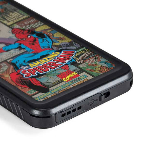 Marvel Classic Comics Amazing Spider-Man Collage Galaxy S24 Plus Waterproof Case