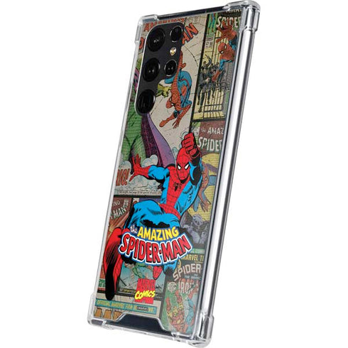 Marvel Classic Comics Amazing Spider-Man Collage Galaxy S24 Ultra Clear Case