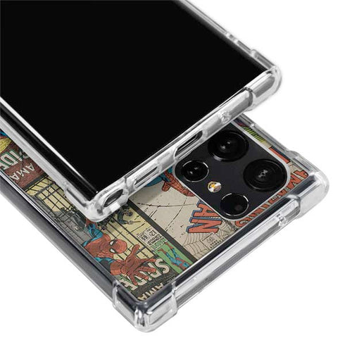 Marvel Classic Comics Amazing Spider-Man Collage Galaxy S24 Ultra Clear Case