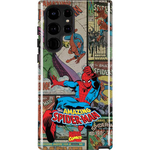 Marvel Classic Comics Amazing Spider-Man Collage Galaxy S24 Ultra Impact Case