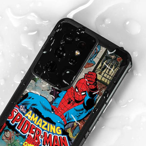Marvel Classic Comics Amazing Spider-Man Collage Galaxy S24 Ultra Waterproof Case