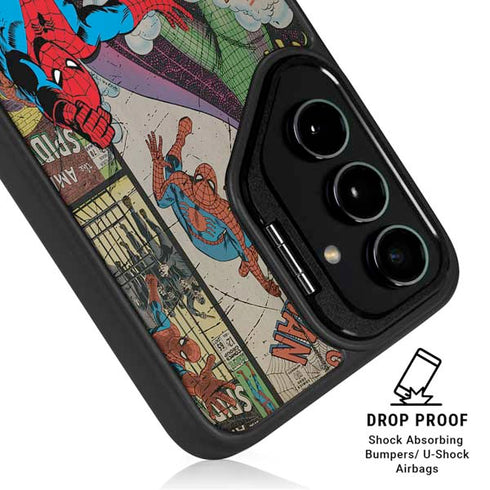 Marvel Classic Comics Amazing Spider-Man Collage Galaxy S25 Kickstand Case