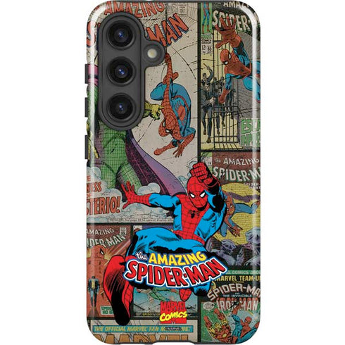 Marvel Classic Comics Amazing Spider-Man Collage Galaxy S25 Plus Impact Case
