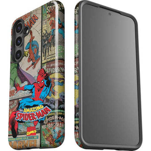 Marvel Classic Comics Amazing Spider-Man Collage Galaxy S25 Plus Impact Case