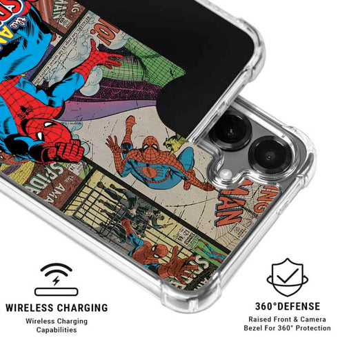 Marvel Classic Comics Amazing Spider-Man Collage Galaxy S26 Clear Case