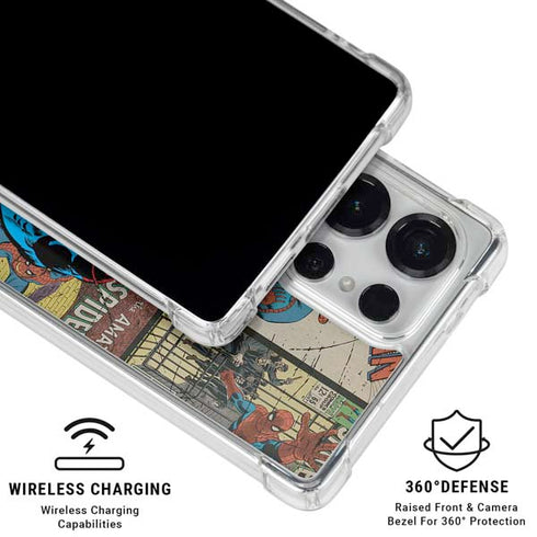 Marvel Classic Comics Amazing Spider-Man Collage Galaxy S26 Ultra Clear Case