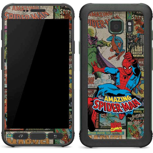 Marvel Classic Comics Amazing Spider-Man Collage Galaxy S7 Active Skin