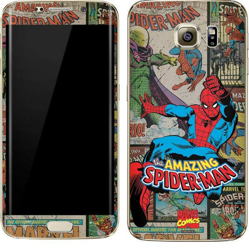 Marvel Classic Comics Amazing Spider-Man Collage Galaxy S7 Edge Skin