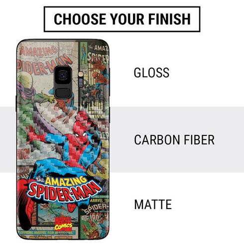 Marvel Classic Comics Amazing Spider-Man Collage Galaxy S9 Skin