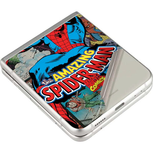 Marvel Classic Comics Amazing Spider-Man Collage Galaxy Z Flip3 5G Skin